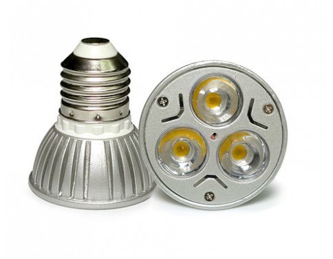 6 Pack AC/DC 12V 12 Volt 3W 1W x 3 cluster LED light bulb E26 E27 PAR16 screw socket lamp